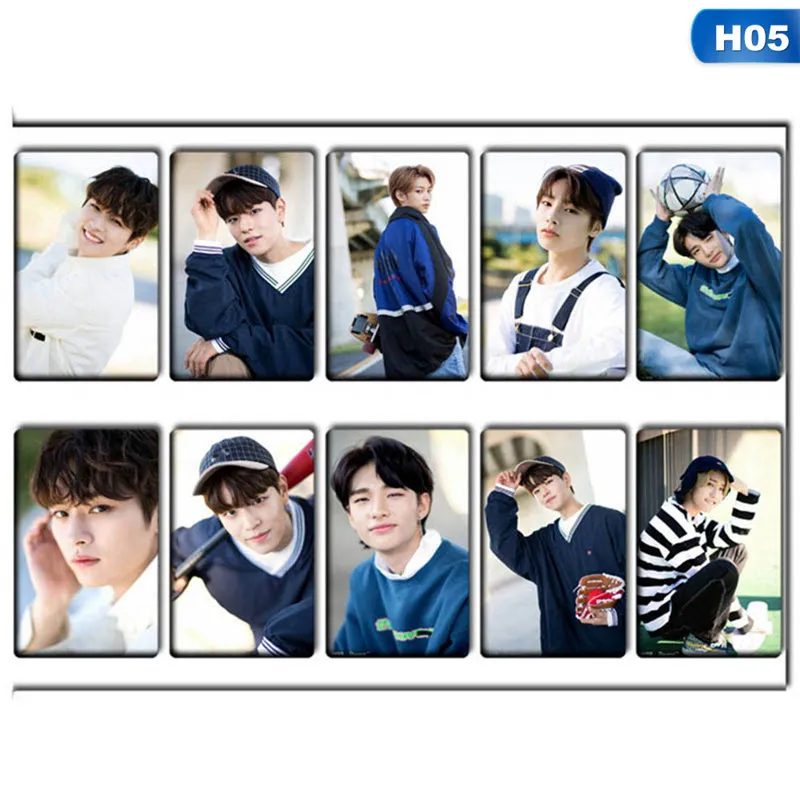 10 шт./компл. K-POP защищает детей липкие фотокарточек; Новая модная матовая автобусная карта наклейки подарок для вентиляторы коллекция - Цвет: 05