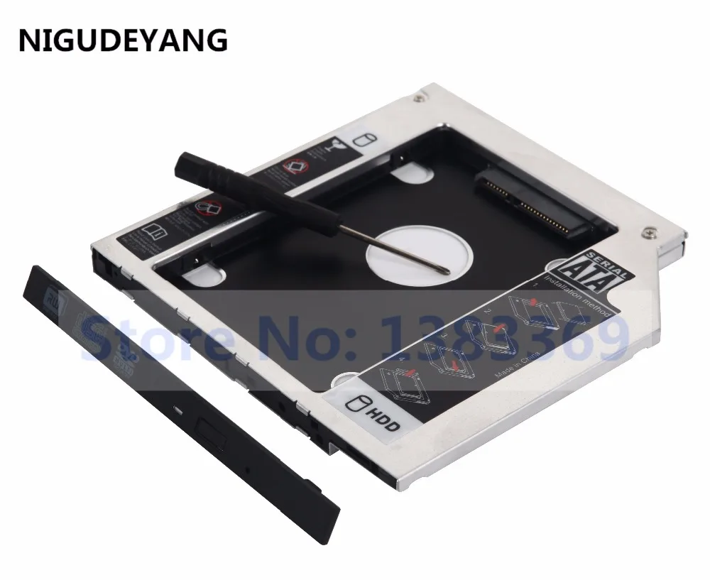 

NIGUDEYANG Add 2nd SATA 2.5" Hard Disk Drive HDD SSD Enclosure Caddy Adapter for Lenovo IdeaPad B50-30 B50-50 Z40-70