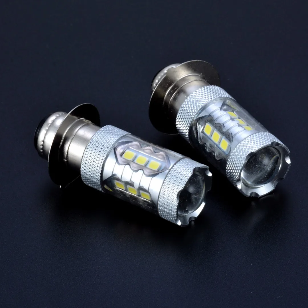 Mayitr 2 шт. H6M/P15D 16LED 80W 6000-6500K мотоциклов противотуманная фара лампа для дневных ходовых огней, белый цвет