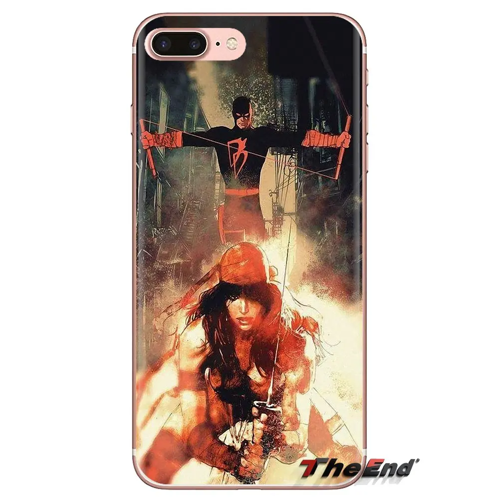 Красный Сорвиголова Марвел Мстители комиксы ТПУ прозрачные чехлы для iPod Touch Apple