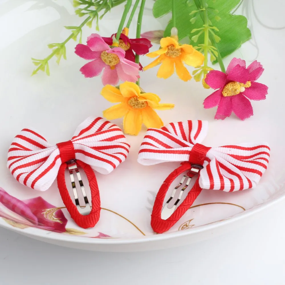 Заколки для волос M MISM 2 шт. с бантиком и принтом в горошек милые детские заколки