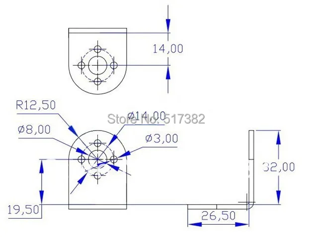 10X Бесплатная доставка сервопривод для робота L-образные кронштейны крепление