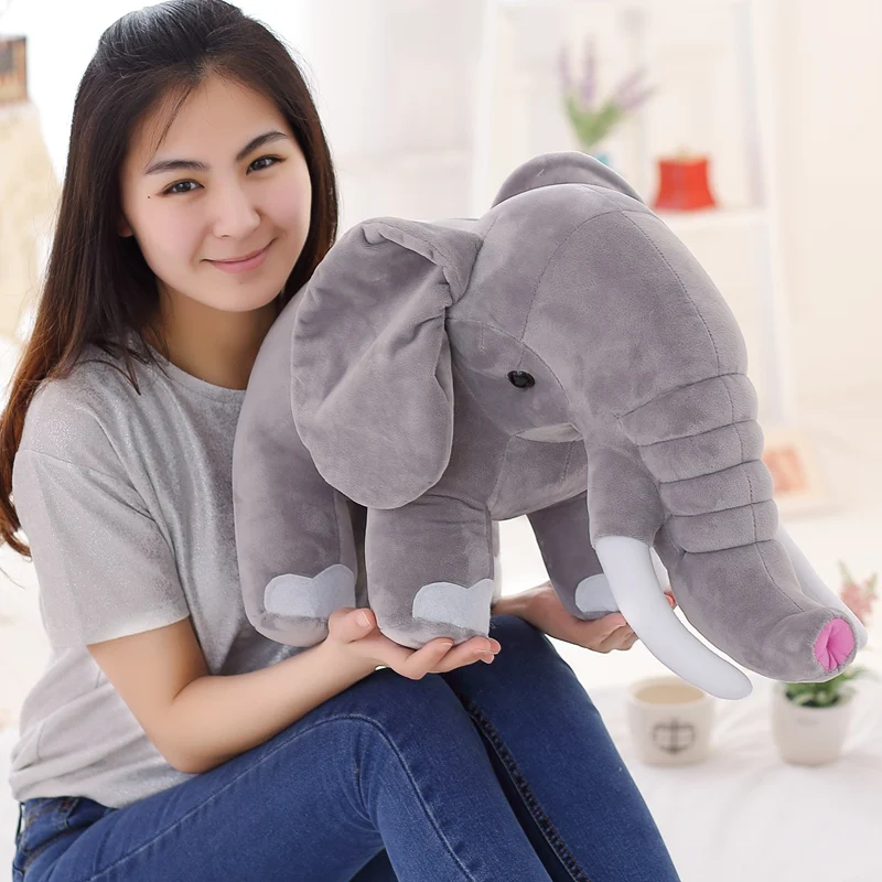 

Lovely New 45cm-80CM Hot Cute Exquisite Realistic Elephant Plush Doll Wedding Doll Like Long Nose Baby For Child Presents Gifts