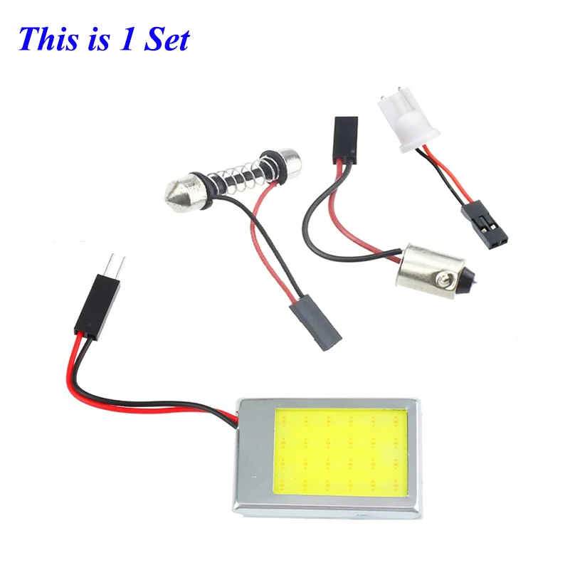1 комплект светодиодная лампа T10 24 SMD cob 12 В для салона автомобиля|t10 24|car dome lightcar panel