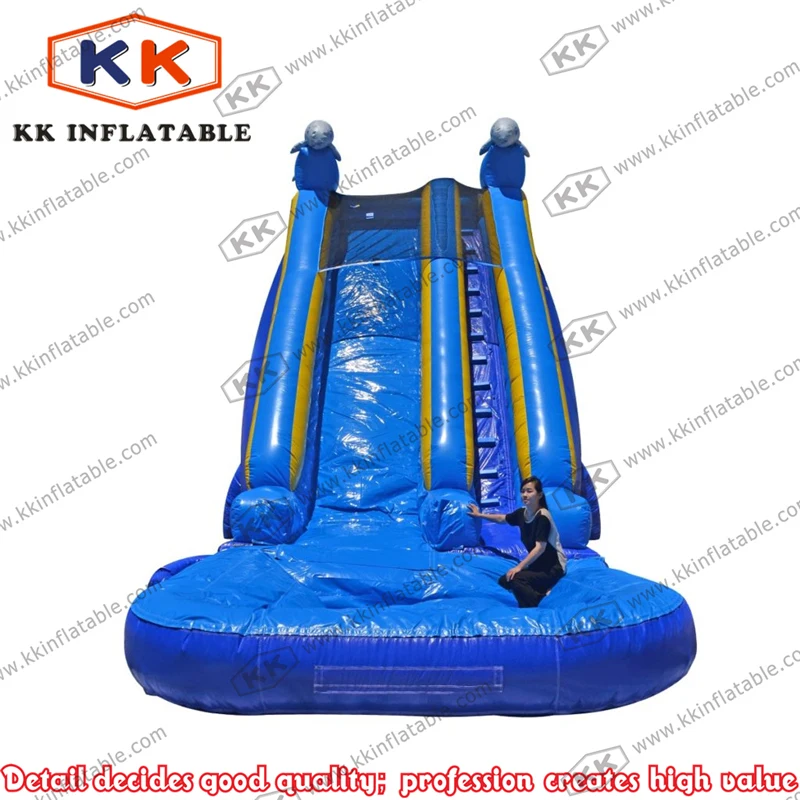 Коммерческая Аренда надувная водная горка для взрослых с бассейном|inflatable water