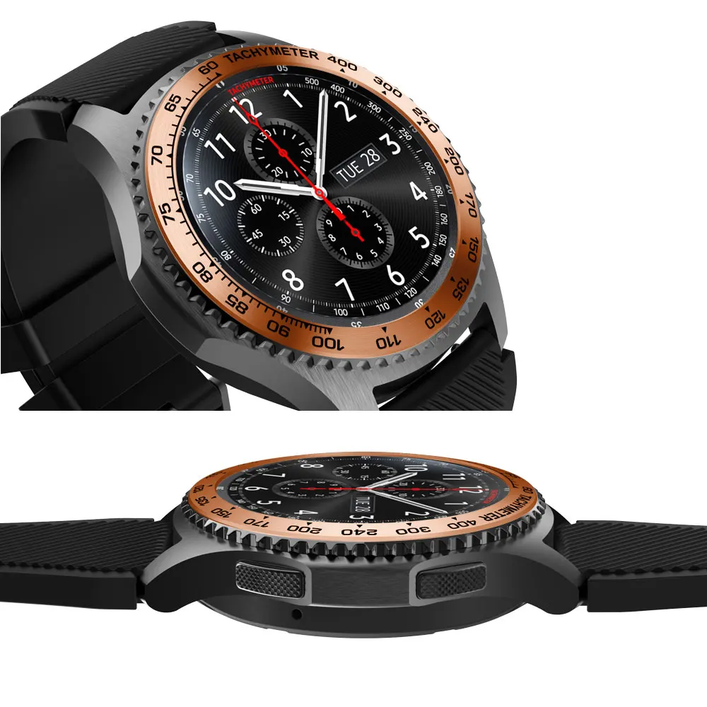 Металлический чехол с кольцом ободком для Samsung Galaxy Watch 42 мм/46 мм защитный рамкой Gear