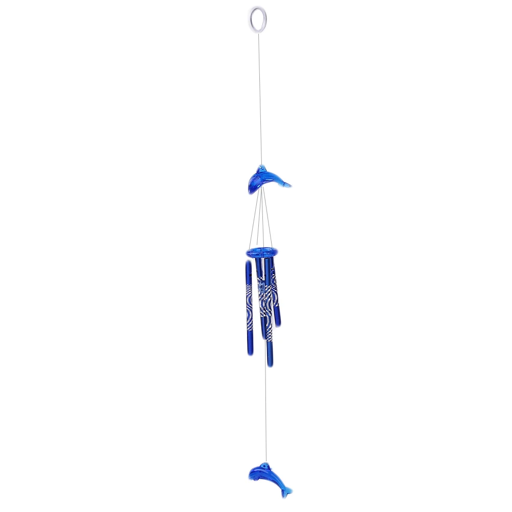 Дельфин Wind Chime колокольчик с трубочками дома висит декор декорации Творческий удачи - Цвет: blue