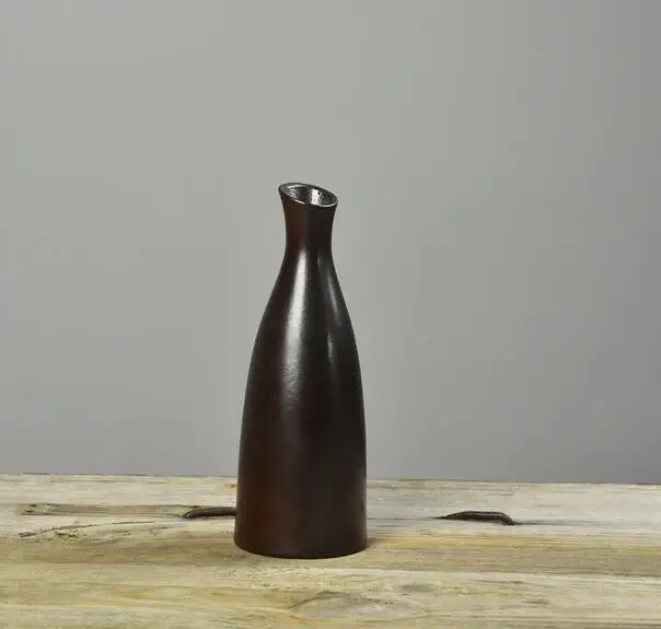 Modern Simple matt black ceramic art vase living room dining Desktop home Rose Ideal flower ornaments decoratiom | Дом и сад