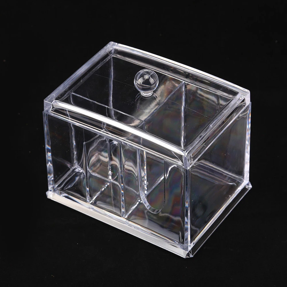 Пылезащитный акриловый держатель хлопок бутон чехол для хранения тампон макияж