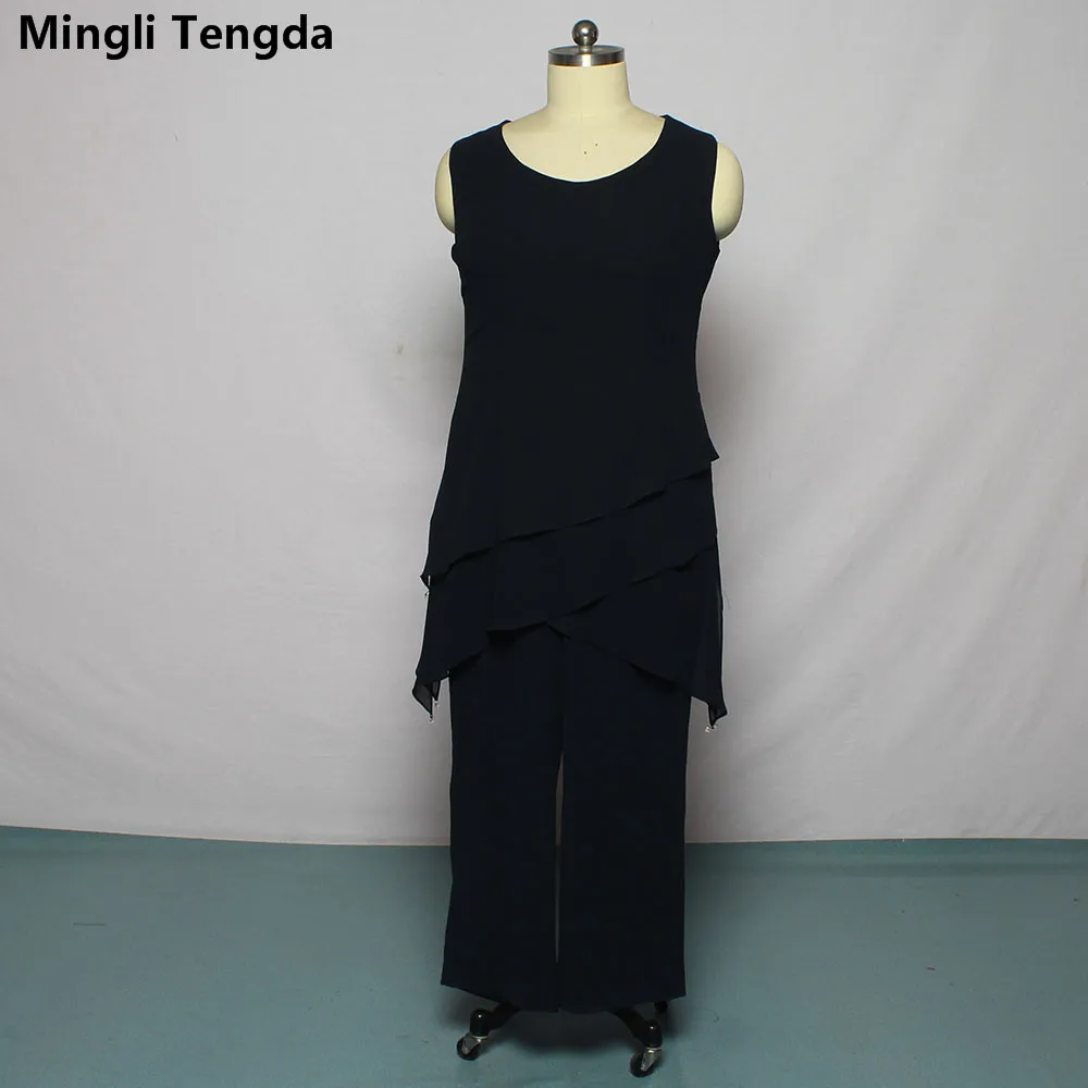 Платье на заказ темно-синие платья для матери невесты с курткой костюмы со