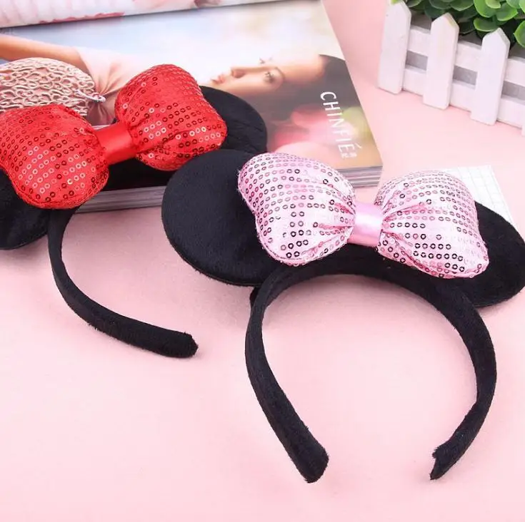 Disney с рисунком в виде Головы Микки Мауса уши Минни Маус повязка на голову
