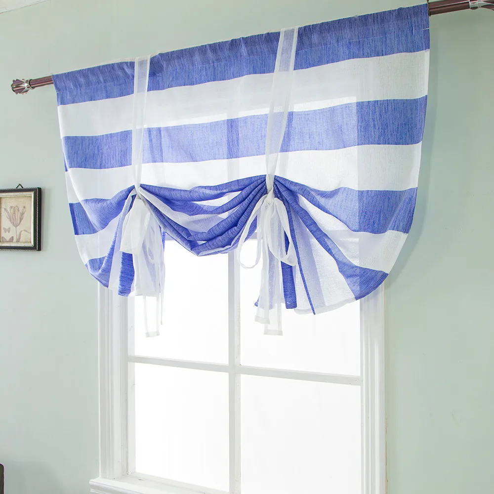 Красивая римская занавеска короткая прозрачная завязка на окно воздушный шар