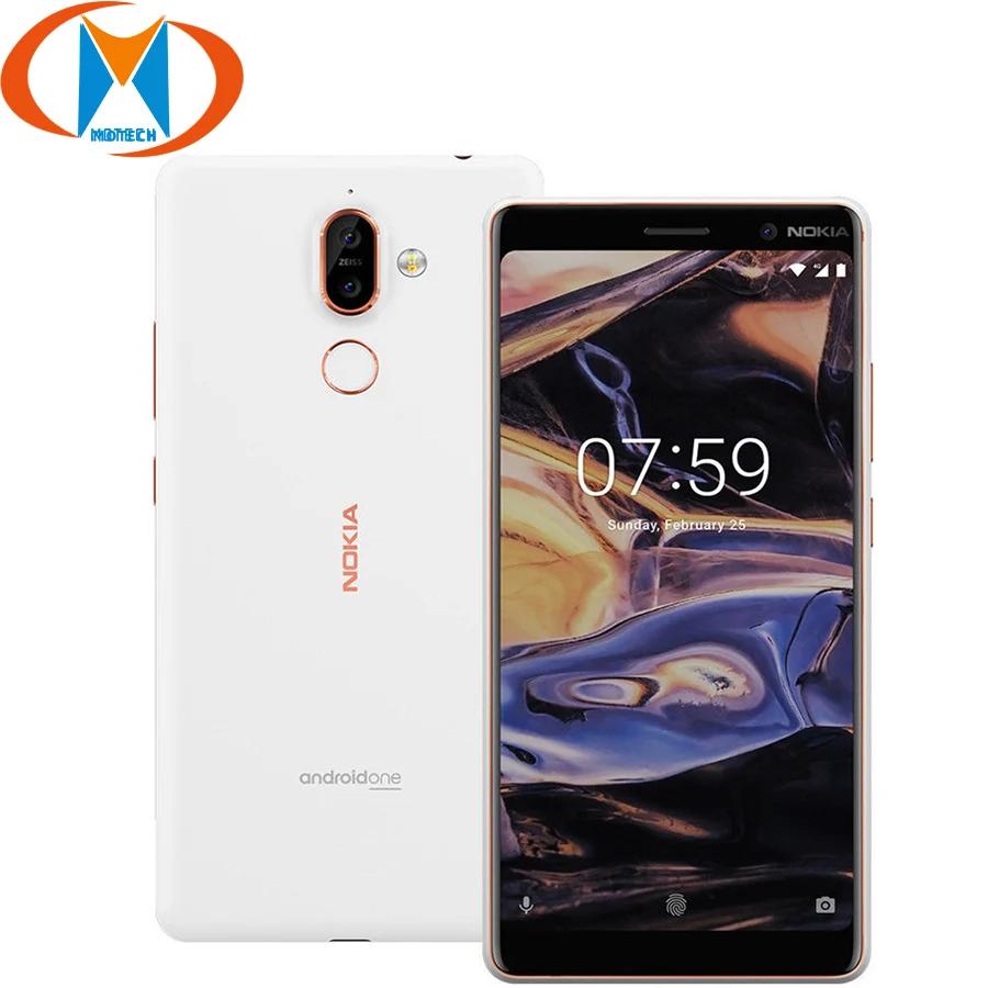 Оригинал Nokia 7 Plus 6 дюймов 4 ГБ ОЗУ 64 Гб ПЗУ Восьмиядерный 2160x1080 4G LTE мобильный