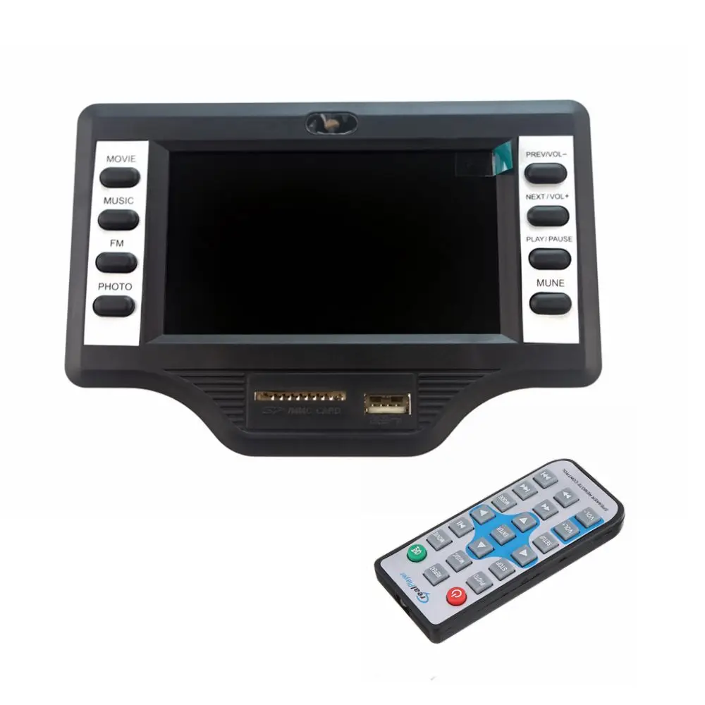 LEORY DC 5 В 3A аудио bluetooth приемник декодер доска без потерь 4,3 дюймов TFT HD видео MP4 MP5 для автомобиля динамик