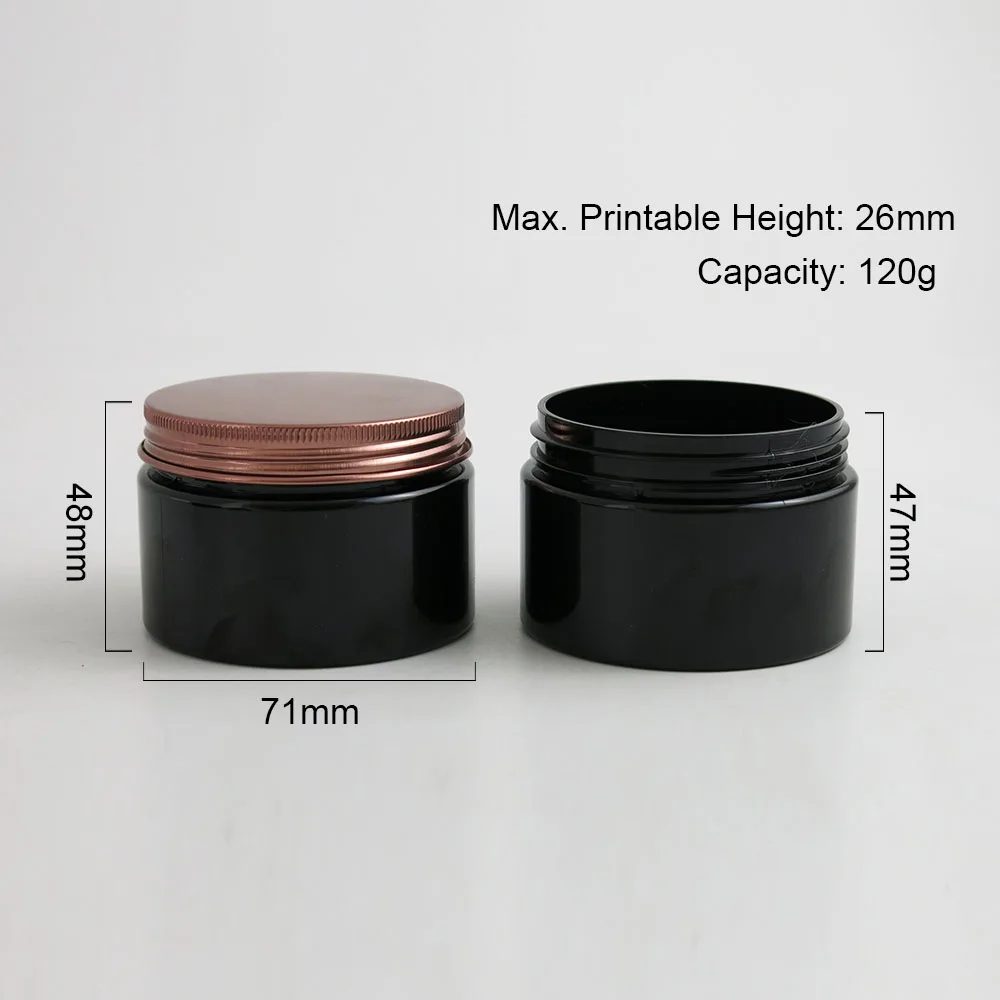 Круглый черный пластиковый контейнер для косметики 30 шт. многоразовый домашних