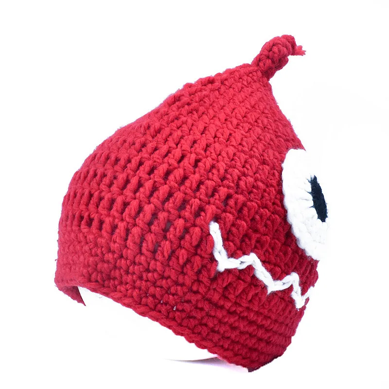 Зимние теплые забавные вечерние шапочки бини Chapeau Gorros De Lana с большими глазами рот