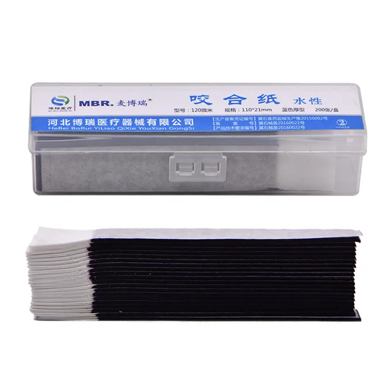 200 Sheet/box Blue Dental Articulating Paper Strips Thickness 0.12mm Dental Lab Oral Teeth Care Whitening Material 110*21mm