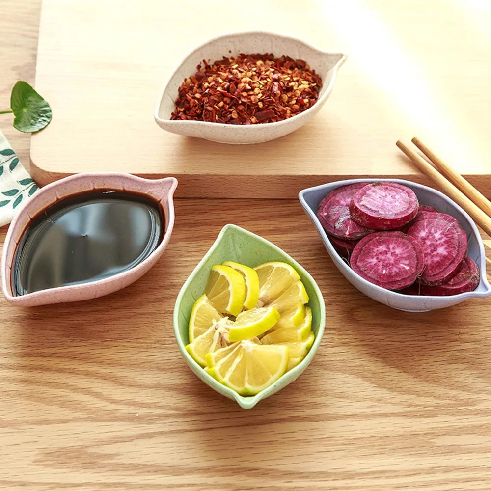 

Small Dish Creative Snack Plate Japanese Tableware 4PCS Dumpling Vinegar Dish Soy Sauce Dish