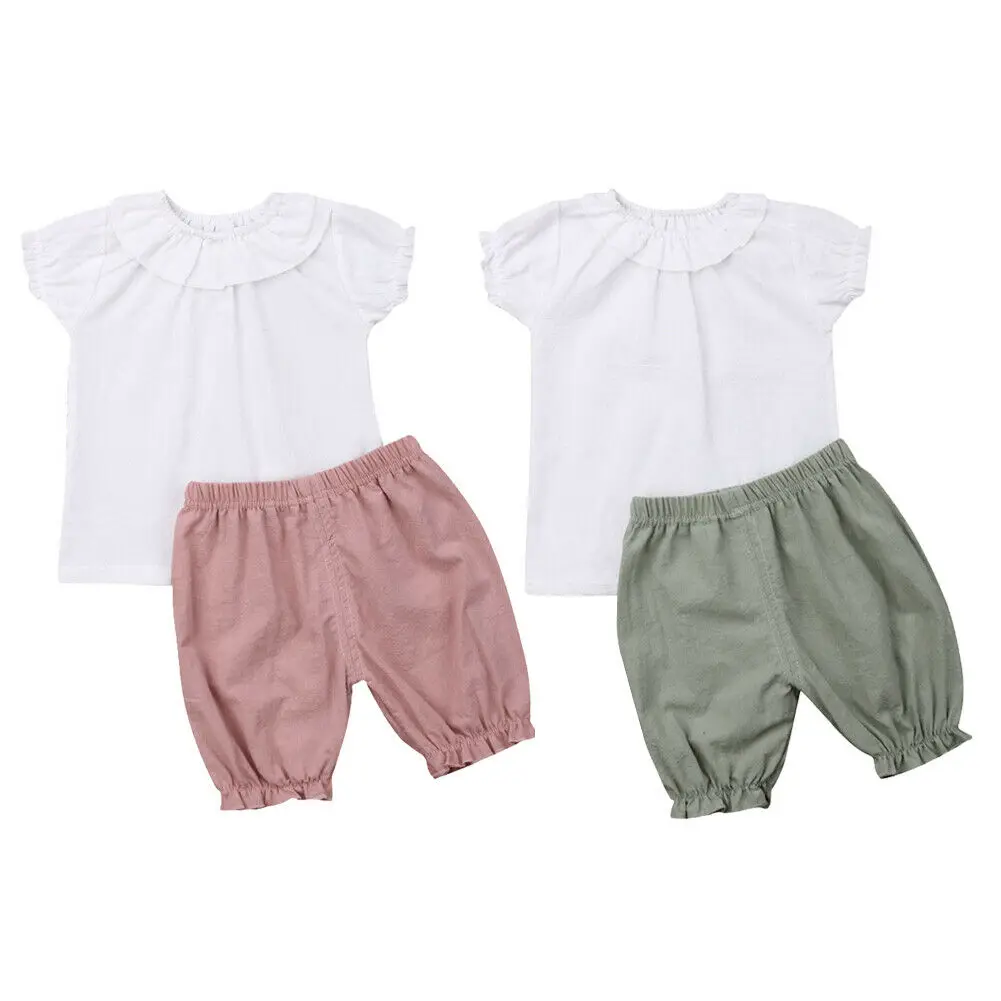 Citgeett/Летняя праздничная одежда для маленьких девочек Топы с короткими рукавами