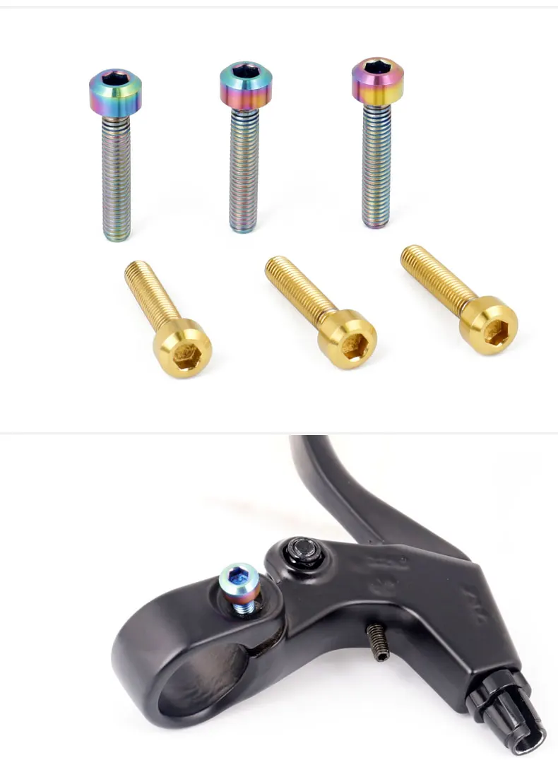 Deemount M5x25mm велосипедные титановые болты с шестигранной головкой MTB горный велосипед 4 шт. Ti Винт цикл крепежные части для тормозного рычага
