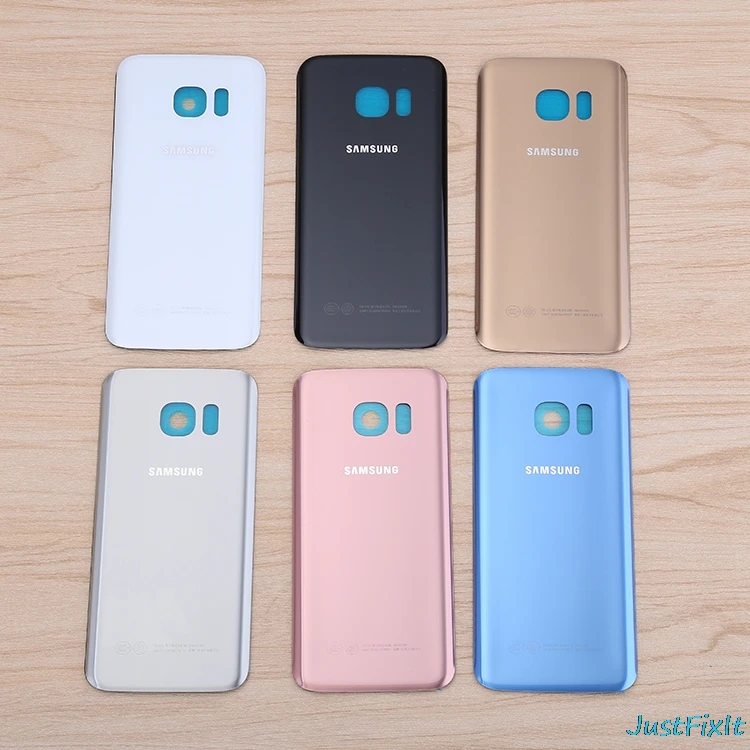 Для SAMSUNG Galaxy S7 edge G930A G930F G935F G935A Задняя крышка батареи Дверь стеклянная Корпус