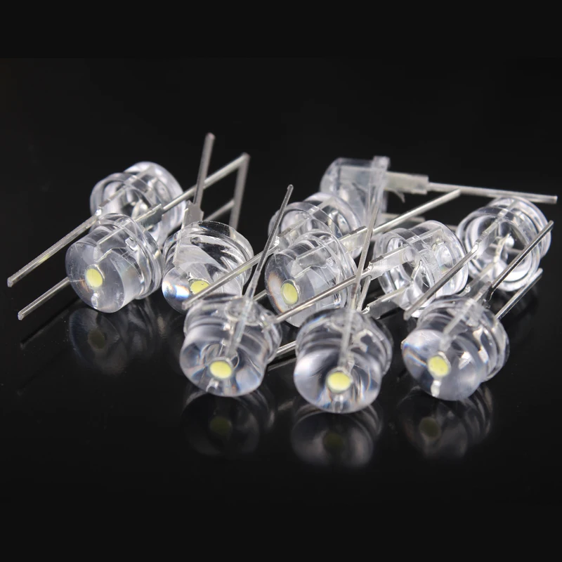 8mm LED Emitting Light Diode 100pcs/lot flashlight Round Lamp F8 ultra bright Red Green Blue White Yellow diodes Hot sale M4 | Лампы и