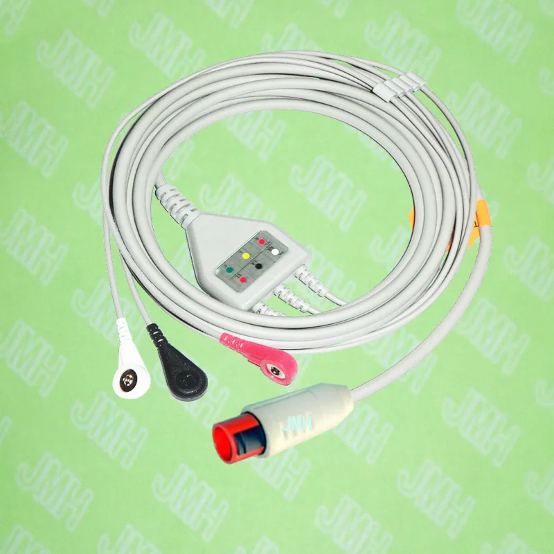 Совместим с устройством 8pin Bionet BM3 ECG цельный 3 проводной кабель и защелкивающийся