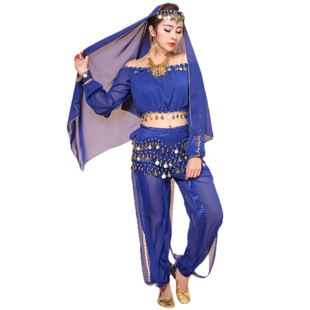 Бесплатная Страусиная женская новая набор костюма для танца живота индийское