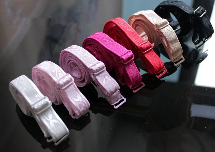 50 пар разных цветов Регулируемый жаккардовый эластичный бюстгальтер Спагетти из