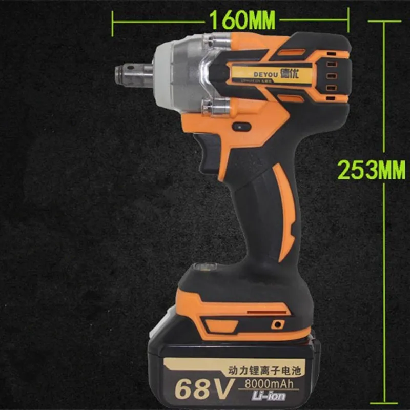 Аккумуляторный ударный гайковерт бесщеточный 6000 мАч 68 в | Инструменты