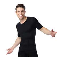 mens posture corrector tshirt chest shaper waist belly reducer slimming stomach abdomen trimmer tights for male shapewear shirt