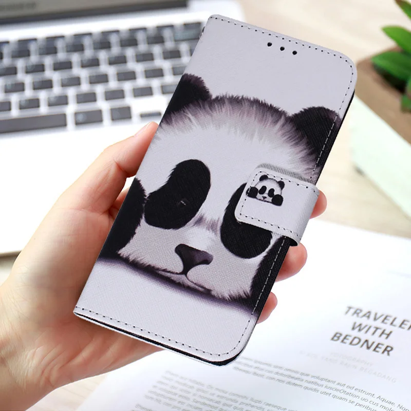 Чехол-Кошелек с откидной крышкой в стиле ретро для Galaxy S10 Plus S10E изображением тигра