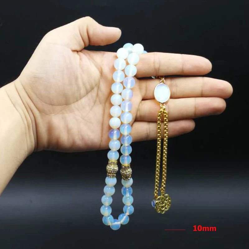 Новое поступление золотые аксессуары с опаловым камнем женский браслет Tasbih 33 66 99