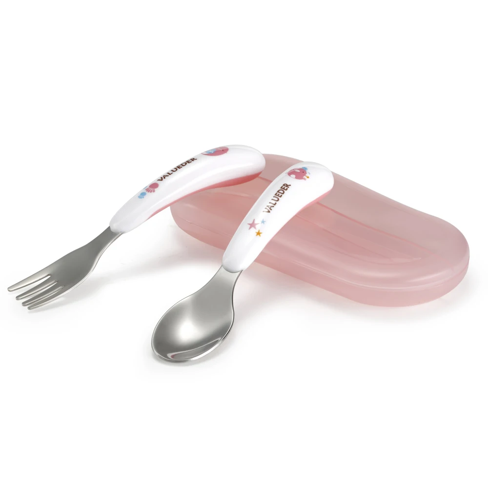 Чаша для кормления детей с ложкой и вилкой из нержавеющей стали|Тарелки| |