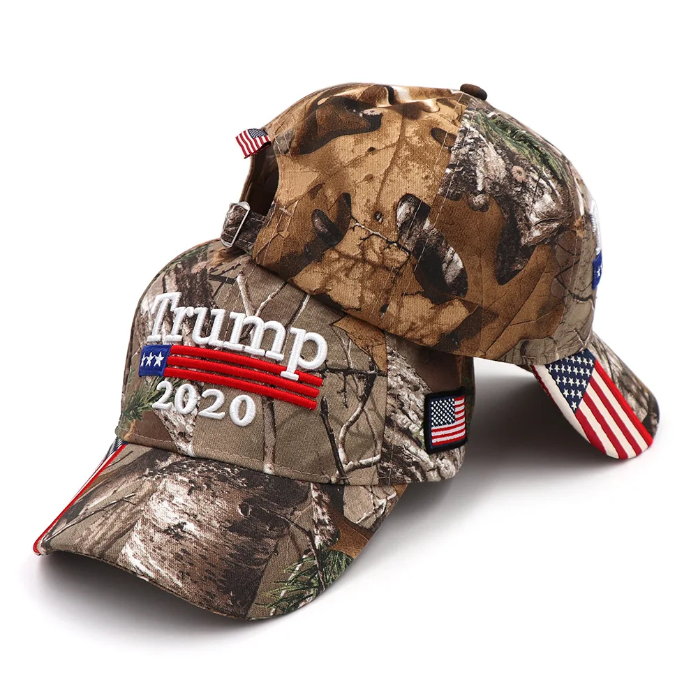 Прямая поставка кепка Дональда Трампа 2020 камуфляжная бейсболка с флагом США