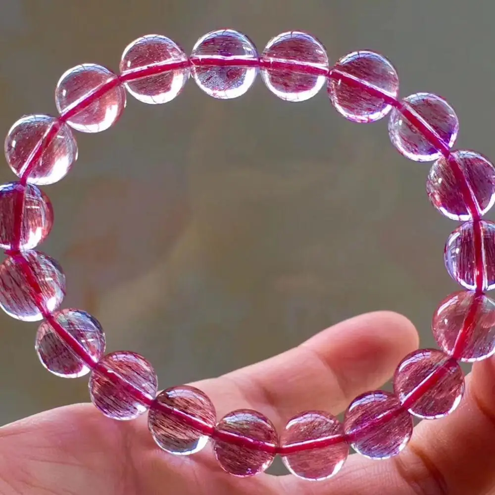 Женский и мужской браслет из волос 10 5 мм натуральный сильный красный с