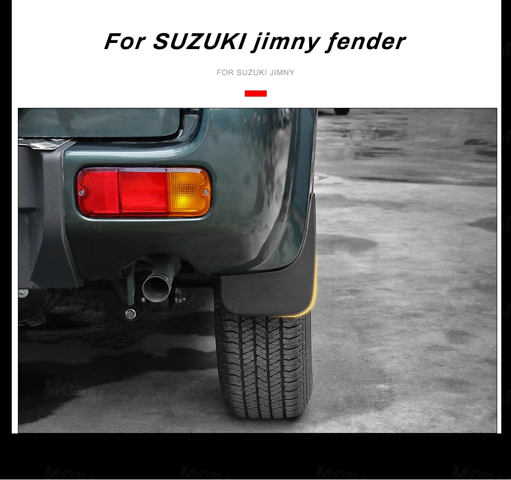 MOPAI Брызговики для Suzuki Jimny 2007- Брызговики из АБС-пластика для внешней защиты автомобиля, декоративные Брызговики, крылья, автомобильные аксессуары