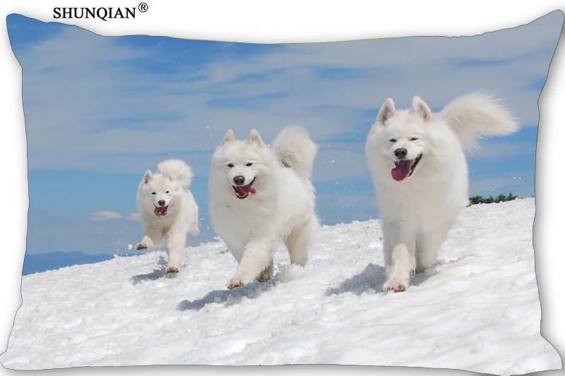 

New Arrival Custom Samoyed Pillowcase More Size Rectangle Pillowcase Custom Gift Pillow Cover Two Sides