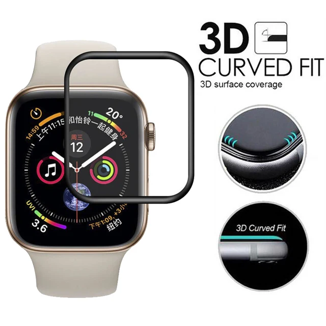 3D изогнутая Защитная пленка для Apple Watch серии 1/2/3 iWatch 44 мм 40 42 38 не стекло |