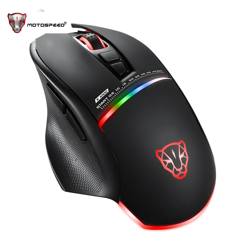 Motospeed V10 оптический эргономический игровой мышь игровая Проводная с подсветкой RGB