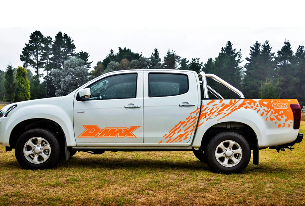Mudslinger 4x4 внедорожная Боковая дверь в полоску графическая Виниловая наклейка для автомобиля isuzu dmax CABINE CREW 4X4