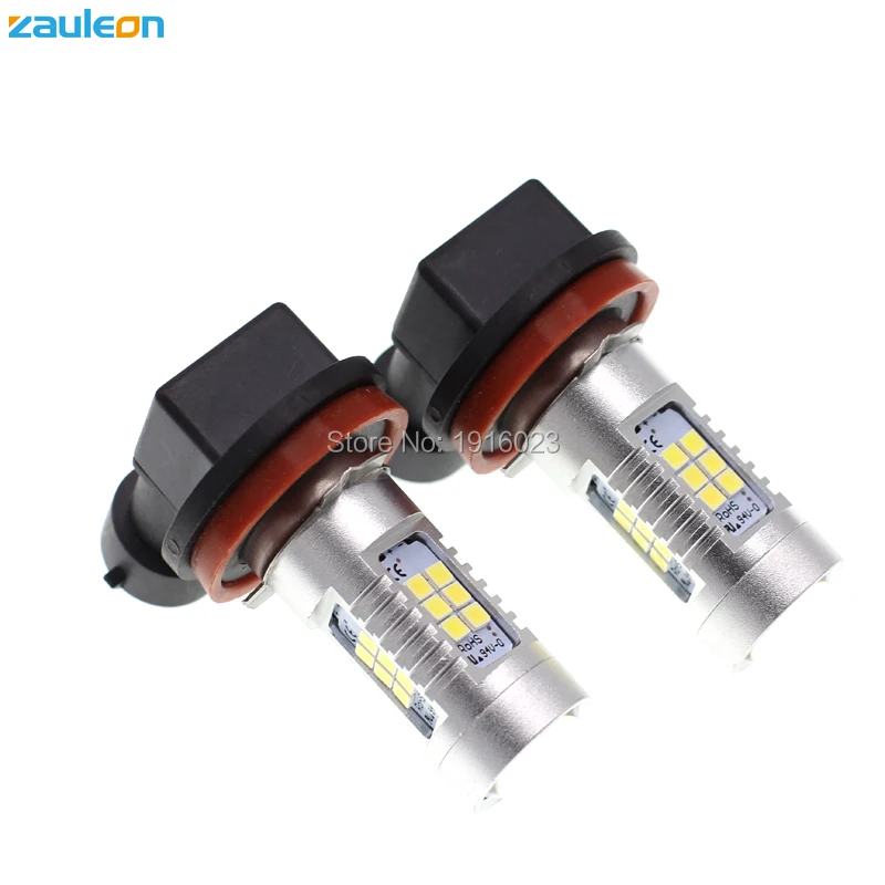 Zauleon 2 шт. H11 H8 H9 светодиодный противотуманный свет высокой Мощность 21SMD 2835 Светодиодный лампы дневного света Противотуманные фары DRL фар дальнего света авто-Стайлинг