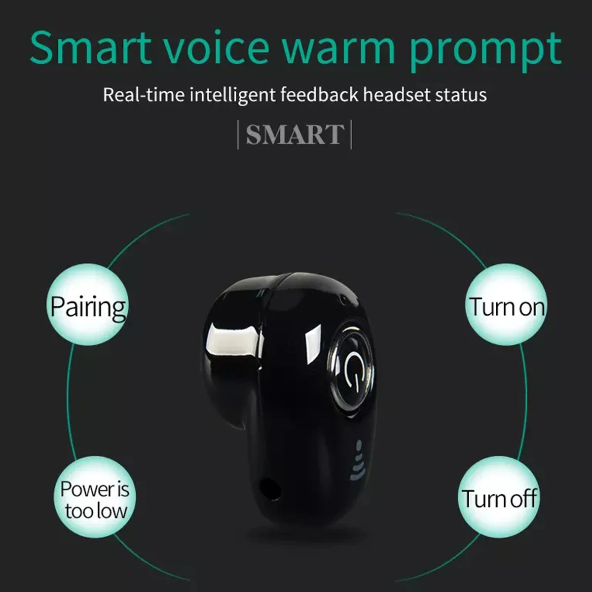 Bluetooth наушники S650 беспроводные мини диапазон работы 10 м микрофон с