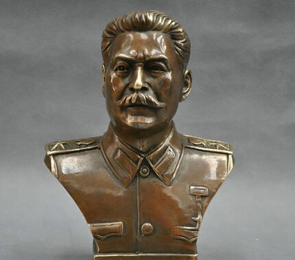 

15CM Russian Leader Joseph Stalin Bust Bronze Statue