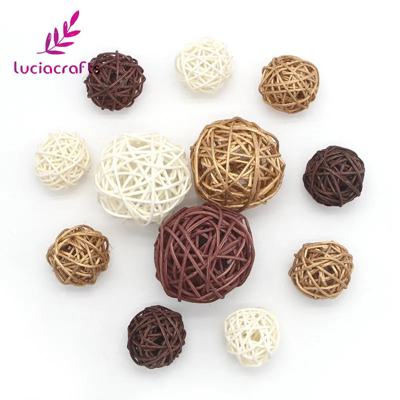 Lucia crafts 12 шт./лот 3 5 см Смешанные цвета плетеные винтажные шарики Sepak Takraw DIY