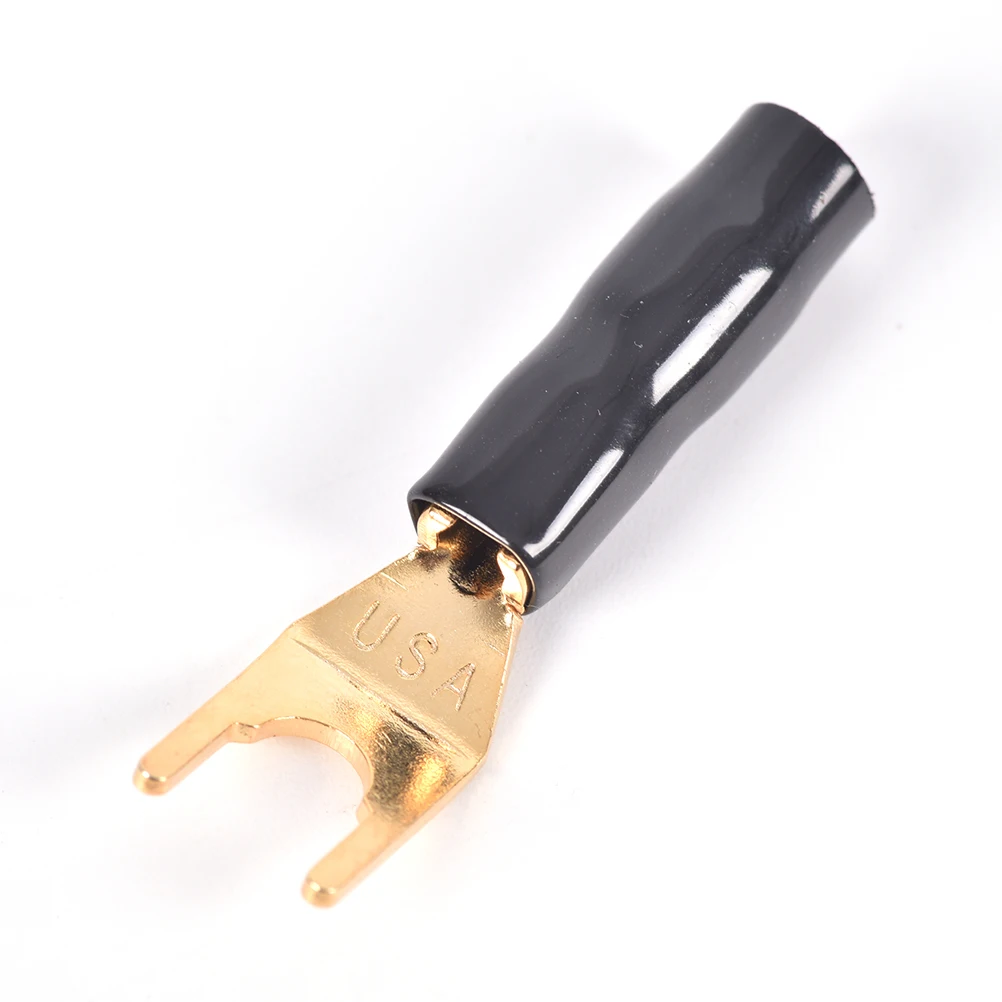 Новая распродажа 2 шт./лот акустический кабель Золотая вилка с металлическим