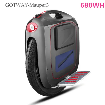 680WH Gotway Msuper3 18 ''одно колесо hoverboard 1500 Вт Двигатель 820WH высокое Скорость 50 км/ч диапазон 50-70 км тяга App - Цвет: 680WH