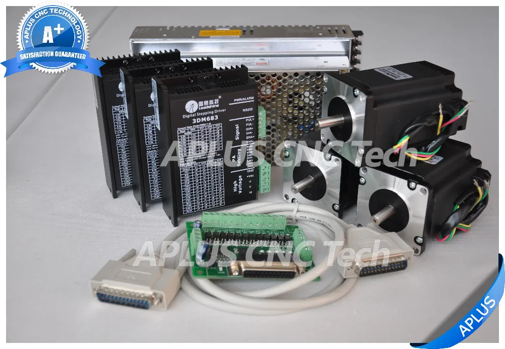 3 осевой NEMA 24 фазный шаговый двигатель 228oz in и драйвер 3DM683 48В комплект питания|supply
