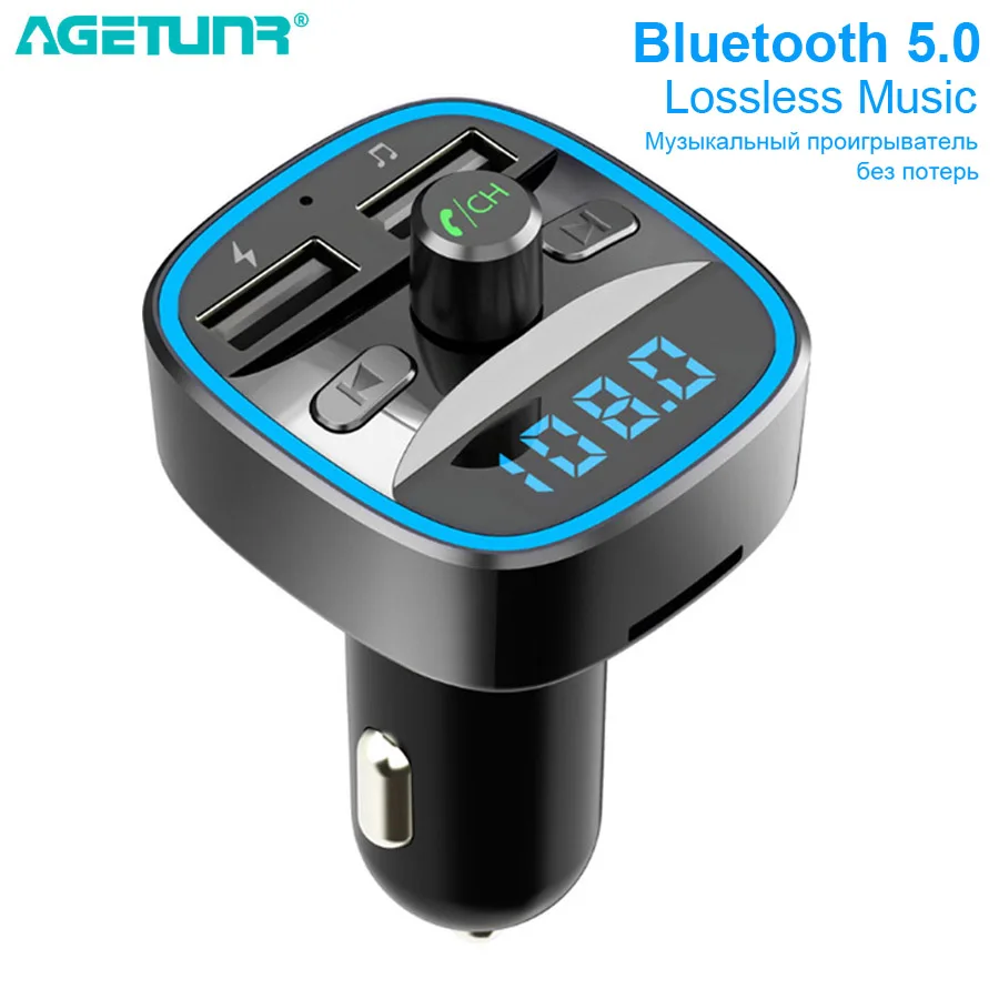 Автомобильный Mp3 музыкальный плеер AGETUNR Bluetooth 5 0 приемник FM передатчик