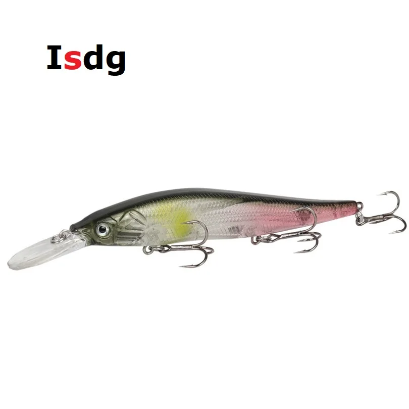 1 шт. 110mm15g Minnow Рыбная приманка вобблер жесткая бас Реалистичная 3D Swimbait Crankbait eyes